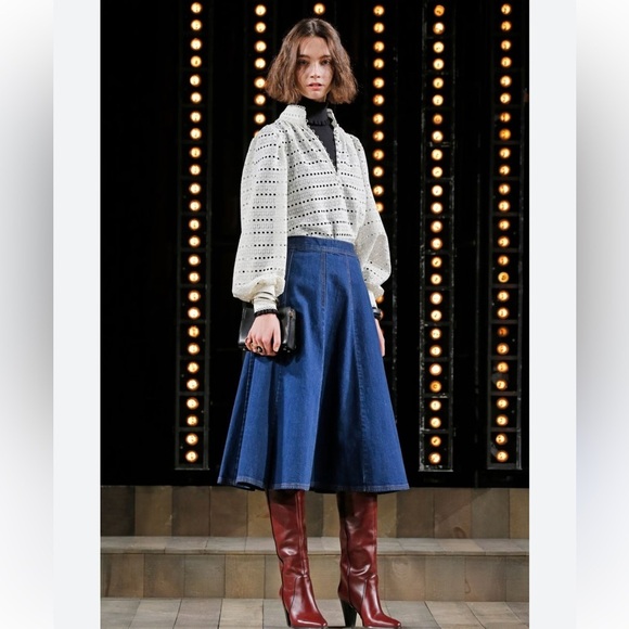 kate spade Dresses & Skirts - Kate Spade Broome Street Blue Midi Skirt